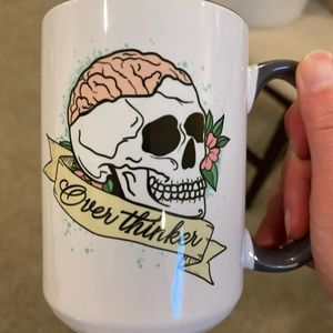 Skull Overthinker coffee mug